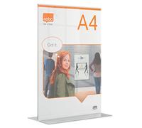 Nobo Transparent Acrylic Tabletop A4 Poster Holder Clear