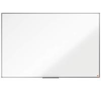 Nobo Non-Magnetic Melamine Whiteboard, 1500 x 1000mm, Aluminium Trim, Corner Wall Mounting, Includes Whiteboard Pen Tray, Essence Range, 150 x 100cm, White, 1915207