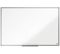 Nobo Non-Magnetic Melamine Whiteboard, 900 x 600mm, Aluminium Trim, Corner Wall Mounting, Includes Whiteboard Pen Tray, Essence Range, 90 x 60cm, White, 1915270