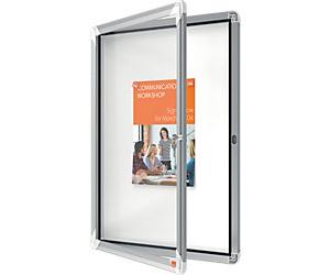 Nobo Notice Board Magnetic 4 x A4 Wall Mounted Lockable 49.4 (W) x 66.8 (H) cm White