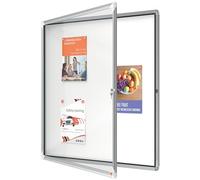 Nobo Outdoor Magnetic Lockable Notice Board 12 x A4, Premium Plus, White, 1902581