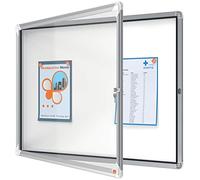 Nobo Outdoor Magnetic Lockable Notice Board 8 x A4, Premium Plus, White, 1902579