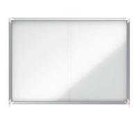 Nobo Premium Plus 18xa4 Sheets Magnetic White Surface Interior Display Case With Sliding Door