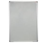 Nobo A2 Poster Frame Sign Holder With Snap Frame, Wall Mounted, Aluminium Trim, Anti-Glare Protective Cover, Premium Plus, Silver, 1902212