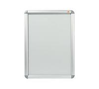 Nobo A2 Poster Frame Sign Holder With Snap Frame, Wall Mounted, Aluminium Trim, Anti-Glare Protective Cover, Premium Plus, Silver, 1902212