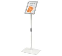 Nobo Premium Plus A4 Display Stand, Height-Adjustable & Rotating | Snap-frame for quick poster changes, 760-1260mm, polypropylene anti-glare cover, reception, events, shop, exhibition