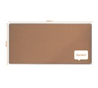 Nobo Premium Plus Wall Mountable Notice Board 1915185 Cork Aluminium Frame 2000 x 1000 mm Brown