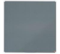 Nobo Felt Notice Board, 1200 x 1200 mm, Aluminium Trim, Corner Wall Mounting, Premium Plus, Grey, 1915197