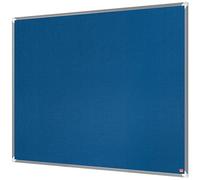 Nobo Felt Notice Board, 1200 x 900 mm, Aluminium Trim, Corner Wall Mounting, Premium Plus, Blue, 1915189