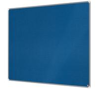 Nobo Premium Plus Felt Notice Board 1500x1200mm - Blue |Pin Board for Wall, Office Noticeboard, Display Board, Felt Memo Board, Vision Board, Mood Board, EU Ecolabel Certified