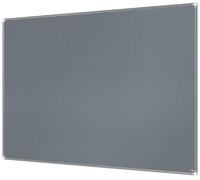 Nobo Premium Plus Felt Notice Board 1800x1200mm - Grey Pin Board for Wall, Office Noticeboard, Display Board, Felt Memo Board, Vision Board, Mood Board, EU Ecolabel Certified