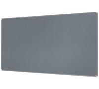 Nobo Premium Plus Felt Notice Board 2400x1200mm - Grey Pin Board for Wall, Office Noticeboard, Display Board, Felt Memo Board, Vision Board, Mood Board, EU Ecolabel Certified