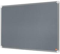 Nobo Premium Plus Felt Notice Board 900x600mm - Grey |Pin Board for Wall, Office Noticeboard, Display Board, Felt Memo Board, Vision Board, Mood Board, EU Ecolabel Certified