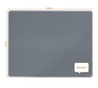 Nobo Premium Plus Felt Notice Board 1500x1200mm - Grey |Pin Board for Wall, Office Noticeboard, Display Board, Felt Memo Board, Vision Board, Mood Board, EU Ecolabel Certified