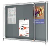 Nobo 1902569 Premium Plus Magnetic Lockable Notice Board 8XA4 White