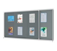 Nobo Premium Plus 27xa4 Sheets Interior Cork Surface Display Case With Sliding Door Beige