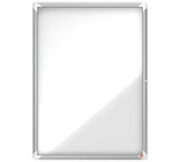 Nobo Magnetic Lockable Notice Board 9 x A4, Premium Plus, White, 1902560