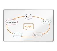 Nobo Melamine Whiteboard, Non-Magnetic, 1800 x 1200mm, Aluminium Trim, Corner Wall Mounting, Includes Whiteboard Pen, Premium Plus, 180 x 120cm, White, 1915171