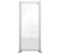 Nobo Clear Acrylic Desk Divider, 1m High, Free Standing Screen System, Premium Plus, 400 x 1000 mm, 1915494