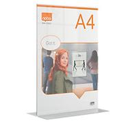 Nobo Premium Plus Sign Holder A4 T-Shape 21.5 (W) x 9 (D) x 32 (H) cm Transparent