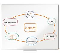 Nobo Premium Plus Steel Magnetic Whiteboard - 1500x1200mm, Aluminium Trim, EU Ecolabel Certified, 1915159