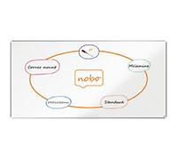 Nobo Premium Plus Whiteboard Wall Mounted Magnetic Melamine 240 (W) x 120 (H) cm
