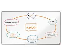 Nobo Premium Plus Widescreen Steel Magnetic Whiteboard - 1880x1060mm, Aluminium Trim, EU Ecolabel Certified, 1915374