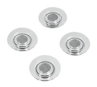 Nobo Extra Strong Glass Whiteboard Magnets, For Magnetic Glass Whiteboards & Planners, Holds 6 x 80gsm A4 Sheets Of Paper, Home Or Office, 4 Pack, 32mm, Clear, 1904116