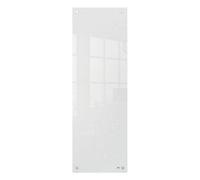 Nobo Small Glass Whiteboard Panel, Dry Erase Surface, Frameless, Corner Wall Mounting, Home/Office, 300 x 900 mm, Includes Marker Pen, White, 1915604