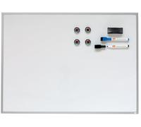 Nobo Small Magnetic Whiteboard, Aluminium Trim, Dry Wipe, Wall Mountable, Home/Office, 585 x 430 mm, Includes Marker Pens, Magnets, Mounting Pads & Eraser, White, 1903777