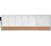 Nobo Small Magnetic Whiteboard Weekly Planner, Cork Notice Board Strip, Alumini