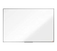 Nobo Steel Magnetic Whiteboard, 1500 x 1000mm, Aluminium Trim, Corner Wall Mounting, Includes Whiteboard Pen Tray, Essence Range, 150 x 100cm, White, 1905212