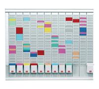 Nobo T-Card Annual Planner Kit, 12 Columns & 32 Slots, Includes T-Cards