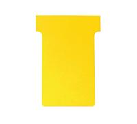 Nobo T-Card Planning Cards, Yellow, Size 2, Pack Of 100 Planning Card Re-Fills, Office Wall Planner System, 2002004