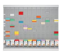 Nobo 12 T-Card Panel Office Planning Kit - 800 x 730 mm | 12 Month Kit + 24h Del