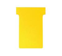 Nobo T-Cards Tab Top 15mm W92x Bottom W80x Full H120mm Size 3 Yellow Ref 32938915 [Pack of 100]