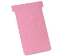 Nobo T-Cards Tab Top 15mm W92x Bottom W80x Full H120mm Size 3 Light Pink Ref 32938916 [Pack 100]