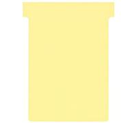 Nobo T-Cards Tab Top 15mm W92x Bottom W80x Full H120mm Size 3 Yellow Ref 32938915 [Pack of 100]