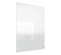 Nobo Transparent Acrylic Mini Desktop or Wall Mounted Whiteboard, Portable, Dry Erase, Frameless, 600 x 450 mm, Includes Marker Pen And Mounting Pads, Clear, 1915618