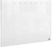 Nobo Transparent Acrylic Mini Whiteboard Weekly Planner, A4, Desktop/Wall Mount