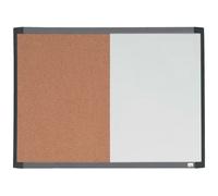 Nobo Vertical Small Magnetic Whiteboard With Cork Board 58x43 Cm