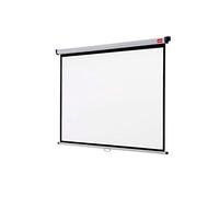 Nobo Wall & Ceiling Mount Projection Screen, Portable Lightweight Hanging Matte White Projector Surface, Wide Screen, Adjustable Height, Manual Pull Down, 1750 x 1325mm, 1902392