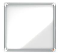 Nobo Outdoor Magnetic Lockable Notice Board 6 x A4, Premium Plus, White, 1902578