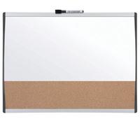 Nobo White Magnetic Whiteboard With Cork Notice Board Small 585X430mm