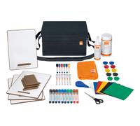 Nobo Whiteboard Accessories Kit Bag, Durable Bag with 47 Whiteboard Accessories, 23x20x35.5cm, 50% Recycled Material, Charcoal Grey, 1915711