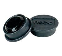 Nobo Whiteboard Magnets Black 0.1 kg Bearing Capacity 13 mm Pack of 10