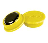 Nobo Whiteboard Magnets Yellow 0.3 kg Bearing Capacity 24 mm Pack of 10