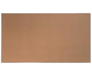 Nobo Widescreen Cork Noticeboard, 1550 x 870 mm, Slim Trim Frame, Self-Healing Cork Surface, InvisaMount Mounting System, Impression Pro, Light Brown, 1915417