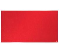 Nobo Widescreen Felt Noticeboard, 1220 x 690 mm, Slim Trim Frame, InvisaMount Mounting System, Impression Pro, Red, 1915421