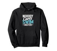 Nobody Cares Swim Faster Funny Swimmer Pullover Hoodie